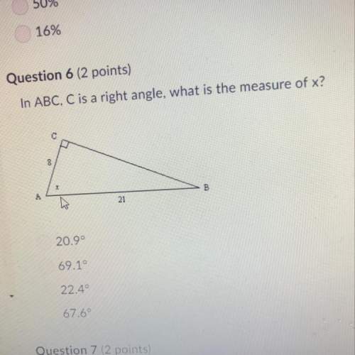 In abc, c is a right angle, what is the measure