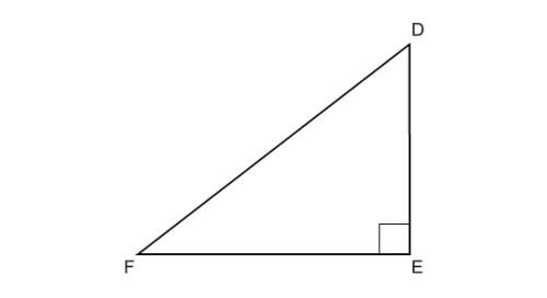 In triangle def, fe = 13 and angle f equals 34. find df to the nearest tenth.