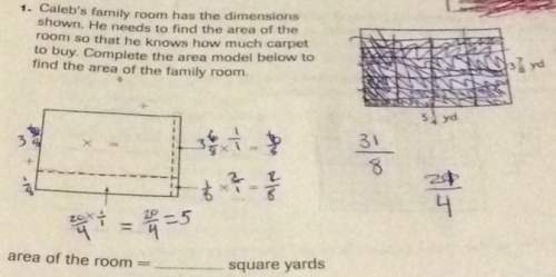 1- caleb's family room has the dimensions shown. he needs to find the area of the room so that he kn