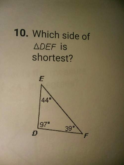 Which side of triangle def is shortest?