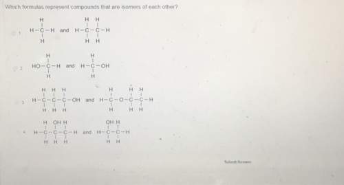 Which formulas represent compounds that are isomers of each other? h hh-c-h and h c-hh h2 ho-c-h and