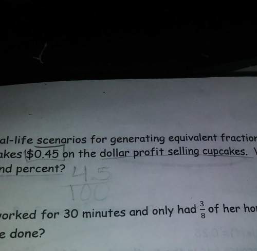 Gina makes $0.45 on the dollar profit selling cupcakes. what is her profit per dollar written as a f