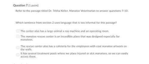 Correct answer only !  dr. trisha keller, manatee veterinarian by rick santos, for