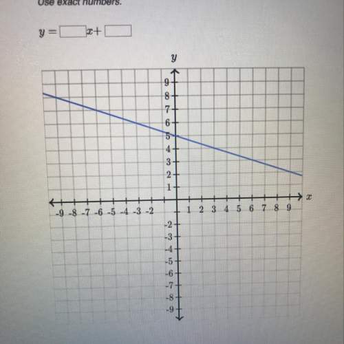 Find the equation of the line use exact numbers