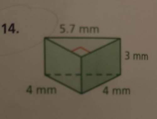 Find the surface area for the prism.