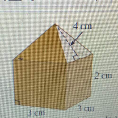 The bottom part of this block is a rectangular prism. the top part is a square pyramid. you want to