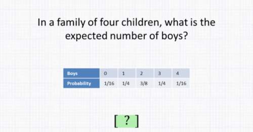 In a family of four children, what is the expect number of boys?