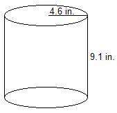 1. find the surface area of the cylinder to the nearest tenth of a square unit.  a. 131.