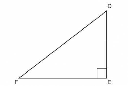 In triangle def, de = 15 and m angle f =32. find ef to the nearest tenth. a) 8.3 b) 28.5 c) 7.9 d) 2