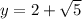 y=2+\sqrt5