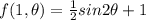 f(1, \theta) = \frac{1}{2} sin2\theta+1