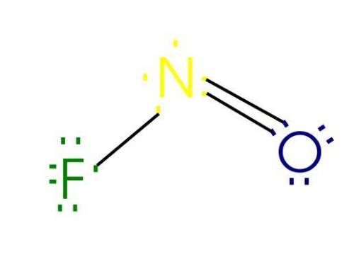 Nitrosyl fluoride has the chemical formula nof. nitrogen has five valence electrons, oxygen has six,