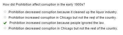 How did prohibition affect corruption in the early 1900’s?