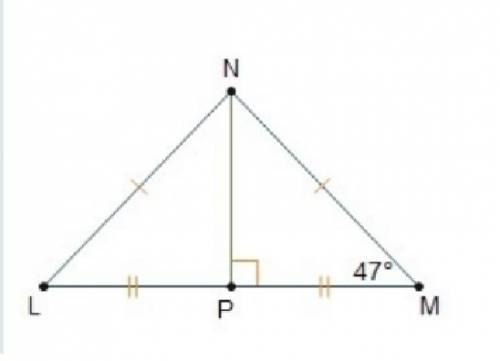 Angle m has a measure of 47 what is the measure of angle pnl