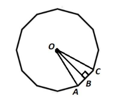 Find the measures of the angles formed by (a) two consecutive radii and (b) a radius and a side of a