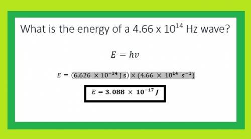What is the energy of a 4.66 x 1014 hz wave?