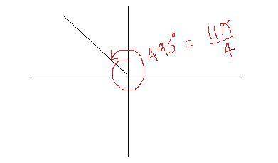 In what quadrant does the angle 11pi/4 terminate?  i ii iii iv