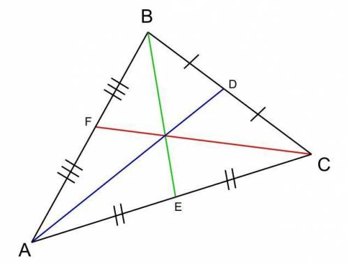 Use geometry words to describe a way to separate triangles into other triangles