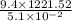 \frac{9.4\times 1221.52}{5.1\times 10^{-2}}