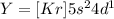Y=[Kr]5s^24d^1