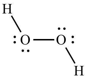 Construct a lewis structure for hydrogen peroxide, h2o2, in which each atom achieves an octet of ele