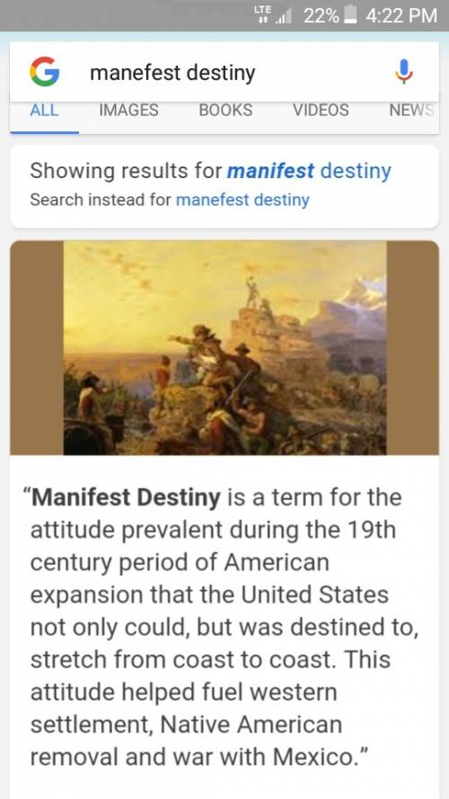 When americans embraced the idea of manifest destiny, they believed 1 they were destined to discover