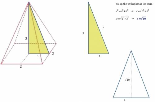 Find the total area of the regular pyramid.