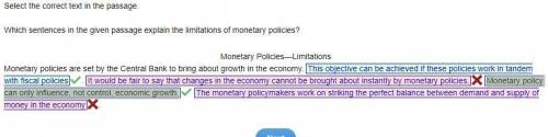 Which sentences in the given passage explains the limitations of monetary policies?  monetary polici