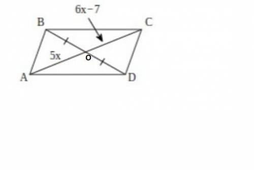 For what value of x must abcd be a parallelogram?  for abcd to be a parallelogram, the value of x mu