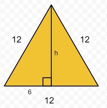 What is the height of an equilateral triangle with sides that are 12 cm long?  round to the nearest