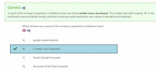 Which of these was a result of the increase in population in medieval cities?   a)  people created s