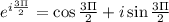 e^{i\frac{3\Pi }{2}}=\cos \frac{3\Pi }{2}+i\sin \frac{3\Pi }{2}