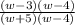 \frac{(w-3)(w-4)}{(w+5)(w-4)}