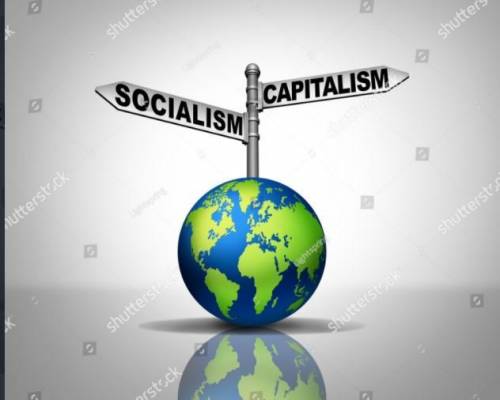 What are examples of countries that use the three different political and economic philosophies?