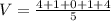 V=\frac{4+1+0+1+4}{5}