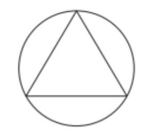 An equilateral triangle is inscribed in a circle. what is the measure of the arc that one of the ang