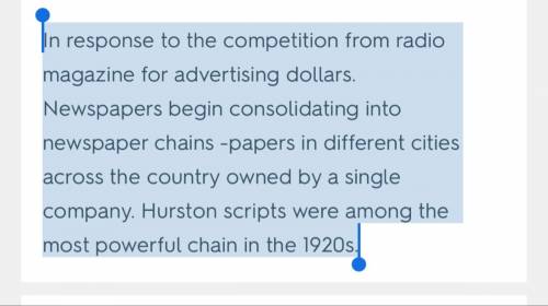 When did newspaper chains begin?  can you characterize them as they exist today?