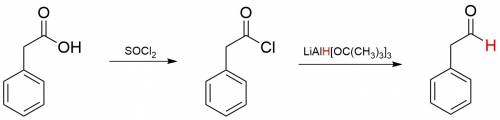 Select the reagents needed to effect the transformation from the carboxylic acid to the aldehyde. dr