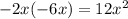 -2x(-6x)=12x^2