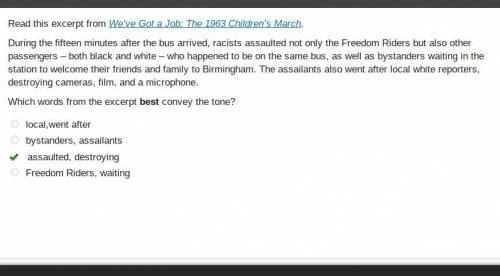 read this excerpt from  we’ve got a job:  the 1963 children’s march.during the fifteen minutes
