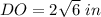 DO=2\sqrt{6}\ in