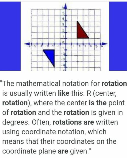 What does a rotaion in geometry look like