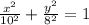 \frac{x^2}{10^2} + \frac{y^2}{8^2} =1