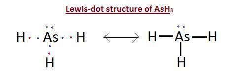 The lewis structure of ash3 shows  nonbonding electron pair(s) on as.