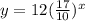 y=12(\frac{17}{10})^x