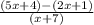 \frac{(5x+4)-(2x+1)}{(x+7)}