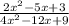 \frac{2x^2-5x+3}{4x^2-12x+9}