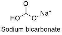 What is the formula of sodium bicarbonate