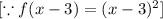 [\because f(x-3)=(x-3)^2]