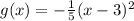g(x)=-\frac{1}{5}(x-3)^2